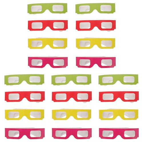 Generic 20 Gafas 3D de Cartón para Juegos y Películas Visión Inmersiva y Diseño Portátil para Uso en Casa