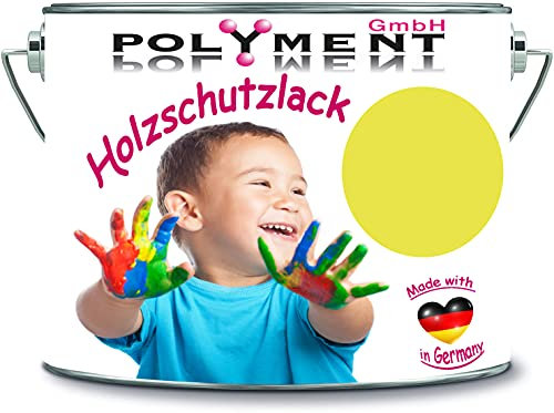 Polyment GmbH - Vernice protettiva per legno, resistente alle intemperie, protezione a lungo termine dagli agenti atmosferici, protezione per legno RAL 1016, colore: giallo zolfo