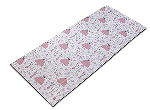 ABAKUHAUS Prinzessin Yoga-Mattenhandtuch, Princess Mystic Kerzen, rutschfeste schweißabsorbierende Yoga Pilates Workout Pad Abdeckung, 64 cm x 178 cm, Rose Pale Pink Weiß
