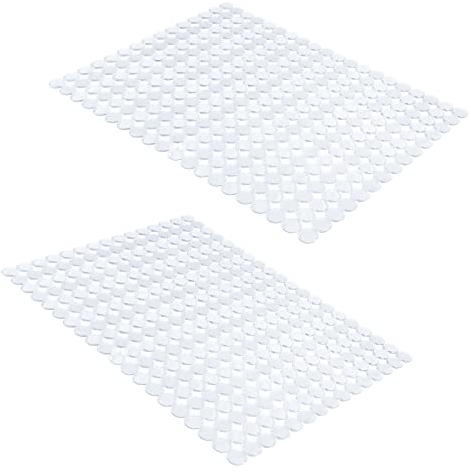 OTHWAY 2 Pcs Kitchen Sink Mats, PVC Sink Mat Protector for Stainless/Porcelain Steel Sink, 40 x 30 cm XL Mats for Kitchen Sink