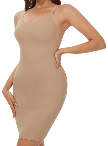 SLIMBELLE Abito da Donna Senza Cuciture, Sottogonna Shapewear, Sexy, per la Pancia, per la Via, Modellante, da Donna con Spalline