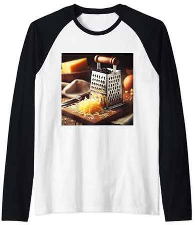 Fun Cheese Lover Cheese Grater Raglan Baseball Tee