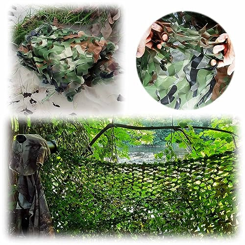 OUdini Tarnnetz, Tarnnetzabdeckung, Woodland Army Jalousien, Netze, 210D Oxford-Stoff Für Camping, Mottoparty, Militär-Sonnenschutznetze/6 * 10M(19.6 * 32.8Ft)