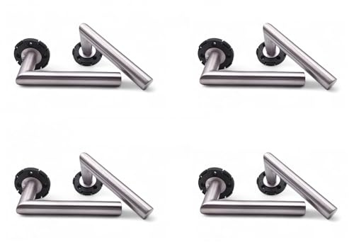 Schartec® Türklinke Salvador 4er Set Edelstahl für Innentür Drückergarnitur Zimmertüren Türgriffe Türklinken Türbeschläge