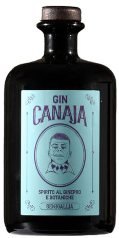 Gin Artigianale Canaja Spirito al Ginepro e Botaniche Naturali - Gusto Deciso e al Tempo Stesso Delicato - Compound Gin: Lavanda, Zenzero e Bergamotto - 70 Cl, 40% vol (1 Bottiglia)