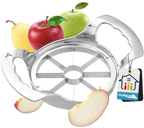 FlyWave Coupe Pomme Acier Inoxydable, Trancheur de Pomme, Découpe Pomme en Quartier, Coupe-Fruit, Vide-Pomme, Epluche Pomme, Tranche Pomme pour Pommes et Poires