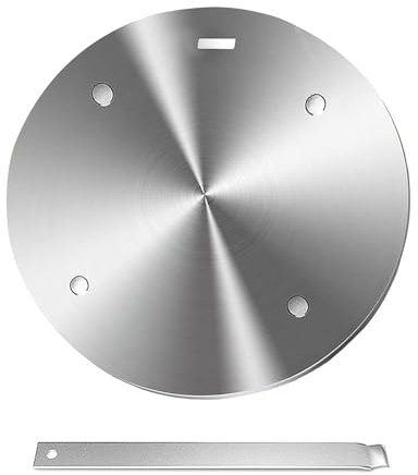 Plaque d'Adaptation Induction 24 cm en Acier, Adaptateur Universel pour Cafetières Moka et Casseroles, Utilisation sur Tous Types de Plaques à Induction