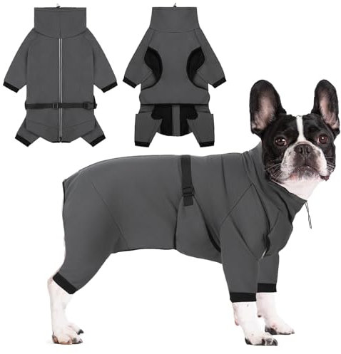 Cyponpy Hundemantel mit Beinen Wintermantel Hund Wasserdicht Warm Hundepullover Fleece Hundejacke Reflektierend Reißverschluss Winterjacke Hund Hunderegenmantel Wasserdicht Kleine Mittelgross Hunde