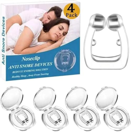 Anti Ronflement Dilatateur Nasal, Clip Nasal 4 PCS Silicone Magnétique Pince Ronflement Peut Soulager le et Dormir Suffisamment, Nasal Pince Nez Dispositif Améliore la respiration et Réutilisable