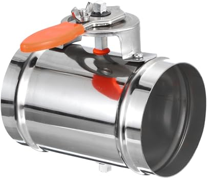 PATIKIL 4 HVAC Duct Manual Volume Damper, Stainless Steel Adjustment Flame Retardant Airflow Backdraft Damper Control for HVAC Air Balancing System,