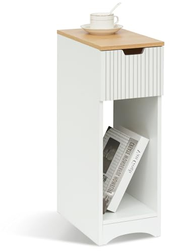 Awhtixbo Bedside Tables Box Spring Bed Bedside Table with Drawer for Side Table for Box Spring Bed Couch Bedroom and Children's Room