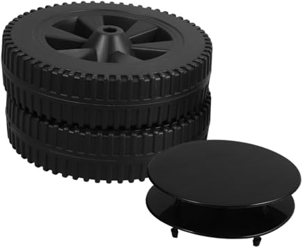 VICASKY 2pcs Blow Molding Directional Casters Wheels for Bbq Grill Oven Replacement Parts Heavy Duty Plastic Caster Wheels for Grill Cart and Outdoor Grilling
