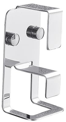 Healifty Punch-Free 304 Stainless Steel Washbasin Hooks Sturdy Self-Adhesive Hanger for Bathroom Storage Practical and Space-Saving Rack for Towels and Accessories