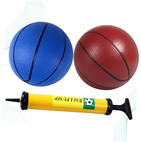 Balones Inflables para Niños 3 Piezas, Baloncesto Infantil para Piscina | PVC Azul y Café, para Interior y Piscinas, Juego Infantil de Baloncesto, Inflable y Apto para Patear