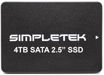 SIMPLETEK - Interne SSD 4TB SATA III 2,5 - Hochleistungs-Solid-State-Laufwerk für PC, Laptop, Server und Überwachungssysteme