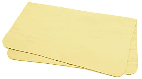sourcing map Absorbent Synthetic Drying Chamois Towel Car Wash Cloth Yellow | 43 X 32cm, Cleaning cloth