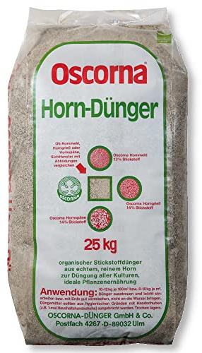 Oscorna Hornmehl 25 kg Universaldünger für Gemüse, Obst, Blumen und Zierpflanzen