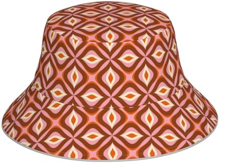 56 Anglerhut 70Er-Jahre-Retro-Stil Eimer Hut Unisex Bucket Hat Faltbar Fischerhüte Für Camping Outdoor Reisen