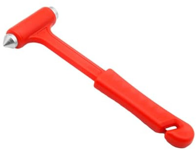 Martillo de seguridad para automóvil: elementos esenciales para el automóvil 2 en 1 para hombres | Cortador de cinturón de seguridad | Herramienta perforadora de ventanas | Interior portátil del acces