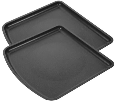 Artibetter Set Di Accessori Per Friggitrice Ad Aria Teglia Croccante e Vassoio -olio Stampo Per Pizza e Torte Colore Nero Versatile e Durevole Per Cottura e Grigliatura