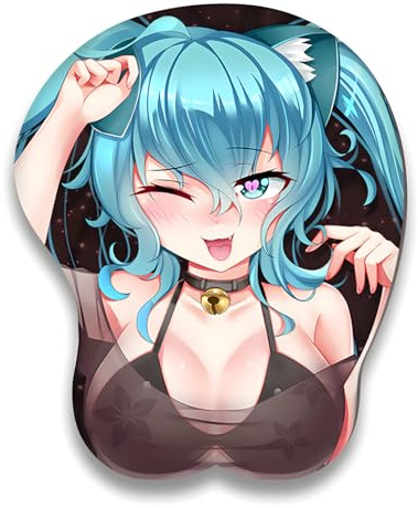 ELLENNE - 3D-Mauspad aus Gel mit Handgelenkstütze - Gaming, Manga, Anime, Japan, Japan (Design 13)