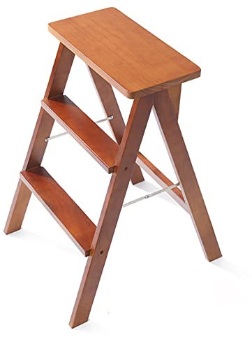 GAOXIONG Escalera portátil Plegable, Taburete, Silla para escaleras, para el hogar, Biblioteca, Escalera de Madera, Taburete, reposapiés pequeños, Silla de mostrador, Banco para Zapatos.