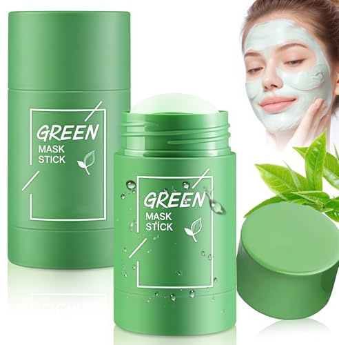 EHIOG Green Mask Stick 2er Set – Deep Cleanse Clay Mask für Tiefenreinigung, Feuchtigkeit, Mitesserentfernung, Für Trockene, Ölige und Mischhaut