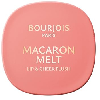 Bourjois | Macaron Melt Lip & Cheek Flush |Tono 2 Honey Nougat | Colorete | Textura Elástica de Polvo en Crema | Aterciopelado | Fórmula Ligera | Espejo Incorporado | 5 g