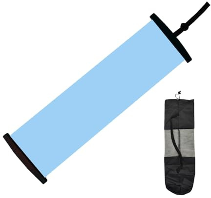 Ronyme Tabla Deslizante para sobre Hielo, Placa Deslizante, colchoneta de Equilibrio para Entrenamiento con Tope y Botines, colchoneta, Azul