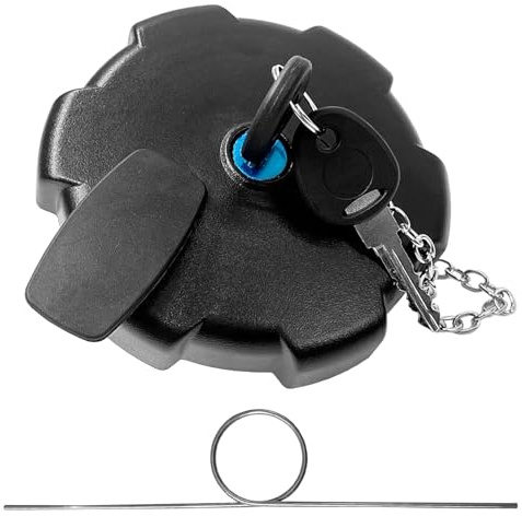 Tappo Serbatoio Carburante Auto con Serratura, Tappo Benzina Universale 80 mm in ABS, con Catena + 2 Chiavi + Gancio, Accessori Auto per MAN TGA TGX TGS e Mercedes Actros Atego, Antifurto