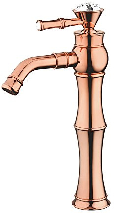 Sanlingo Retro Robinet Mitigeur Melangeur Lavabo Vasque Salle de Bain Rose Or Cristal Verre Série RAKA