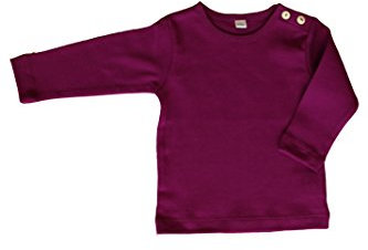 Leela Cotton Unisex Kids Langarmshirt, Fuchsia T-Shirt, Fuchsie, 62/68