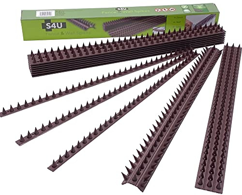 Fence Wall Spikes Garden Security Intruder Bird Cat Repellent Burglar Anti Climb 5m 50 x 4.5 x 1.5cm (20)