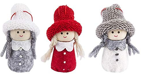 Ideen mit Herz Niedliche Winter-Püppchen, Weihnachts-Deko, aus Filz und Strick, Winter-Kinder (Susi, 3)
