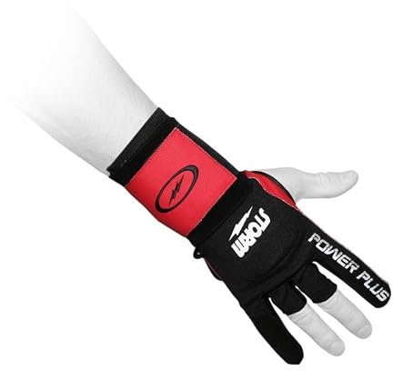 Storm Bowling Products Power Handschuh Plus, Linke Hand, Größe L, Schwarz/Rot