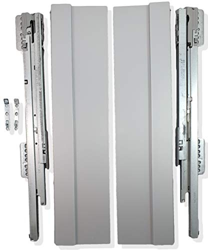 GRASS Lådsystem set Nova Pro SCALA, höjd 122 mm, färg: silver. Helutdragbar dämpad, synkroniserad, 40 kg dämpad med mjuk stängning. Lådutdrag låda utdragslåda (nominell längd 500 mm)