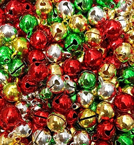EliteKoopers 6mm Jingle Bell Beads For Xmas Craft Christmas Charms Jewellery Decor Item
