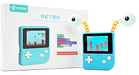 ELECFREAKS Retro Coding Arcade for Microsoft Makecode DIY Programmable Handheld Game Console Suitable for STEM Education, Game Programming, Learning Machine Compatible with