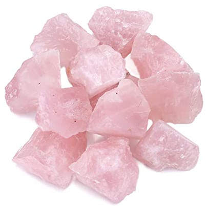 CrystalTears Rose Quartz Crystal Rough Stones Bulk Natural Raw Rock Quartz Healing Crystals Gemstones for Reiki Healing, Tumbling, Cabbing, Polishing, Wire Wrapping, Fountain Rocks, Decoration
