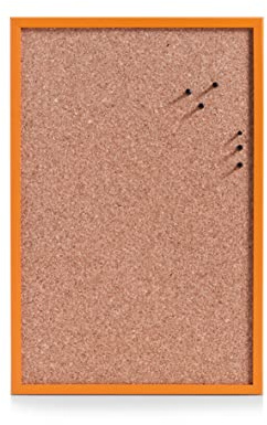 Zeller 70138 Pinboard, Kork/Kiefer orange, ca. 40 x 59 cm, Pinnwand, Büro, Kinderzimmer …