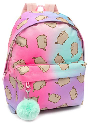 Pusheen Zaino in spinta Adulti Teens Cat Pom Pom Portachiavi Pink Zaino 16 One Size