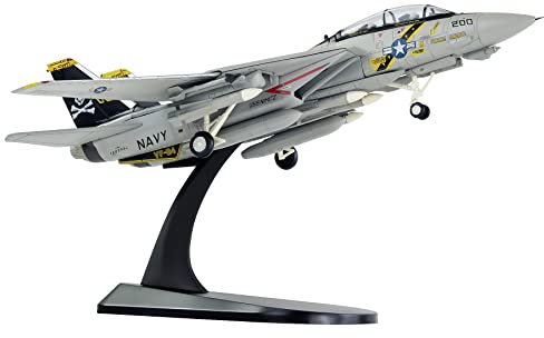 HANGOU Militärische Modellflugzeug 1:100 F-14 Schädel (Variable Flügel) Fighter Flugzeug Modelle Metallflugzeugmodell Druckgussflugzeugmodell zum Sammeln oder Verschenken