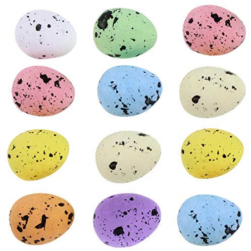 VALICLUD Ostereier – 100 Stück Gesprenkelte Schaumstoff-Vogeleier DIY-Ostereier Styropor-Eier Zum Basteln Osterparty-Zubehör