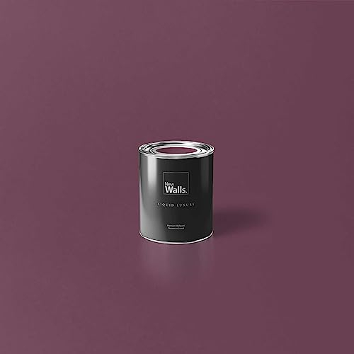 New Walls Premium Wandfarbe Violett, Lila Liquid Luxury Dispersionsfarbe für Innenräume – 1 L