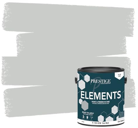 PRESTIGE Paints Elements Interior Paint and Primer in One, Flat, 1 Gallon, Sea Wall