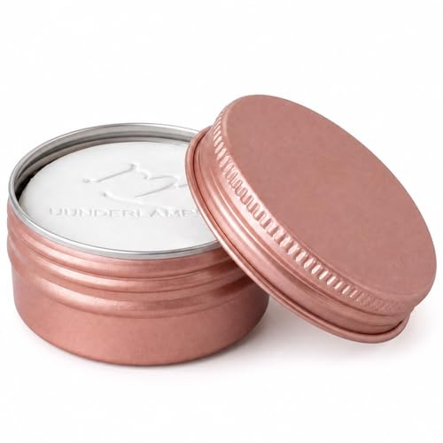 Duftsteindose mit 2 Duftsteine für ätherische Öle zum mitnehmen, Handgegossen, in 4 Farben schwarz-Weiss-Rose und Gold, Aromastein für Auto, Büro, Schlafzimmer oder Reisen (Rosa)