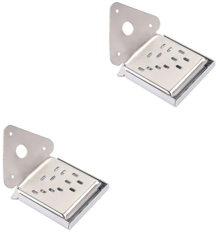 TOYANDONA 2pcs Metal Triangle Mandolin Tailpiece Screws Easy Install Guitar Parts for Mandolin Enhance Tone Appearance