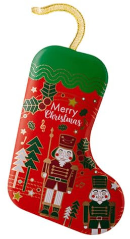 Parliky Christmas Candy Storage Box Festive Tinplate Treat Container for Cookies Biscuits and Sweets for Holiday Gifting and Decoration