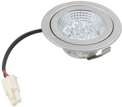ruehalf 2PCS DC12V Range Hood Lights For Kitchen Integrated Stove Round Ceiling Lamp Exhaust Halogen Light LED Lighting Fittings(68mm)