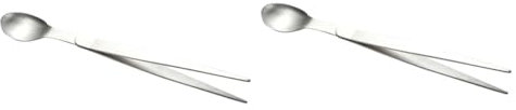 BUGUUYO 2st Edelstahl-test Löffel Probador Geschirrspüler Mit Runden Löffeln Umgehen Köche Schmecken Löffel Latte-gläser Essenszange Rührer Trinken Löffel Zum Kochen Suppenkelle Silver